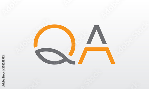 Initial letter QA logo design with creative modern business typography vector template. Creative isolated QA letter logo design
