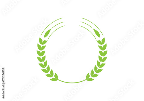 simple wheats ears icons and wheat logo design elements for beer, organic fresh food corn farm