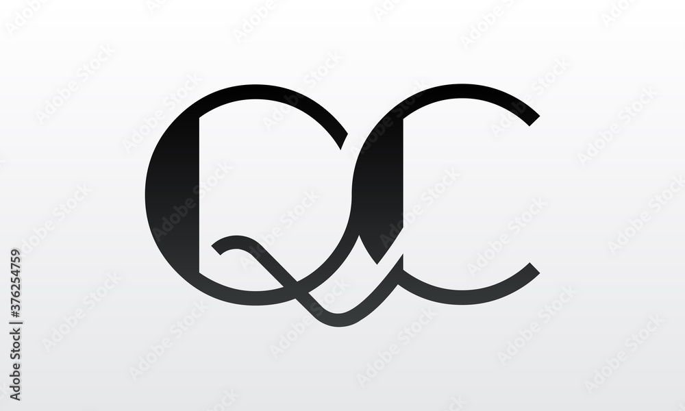 Initial letter QC logo design with creative modern business typography vector template. Creative isolated QC letter logo design Initial letter QC logo design with creative modern business typography vector template. Creative isolated QC letter logo design