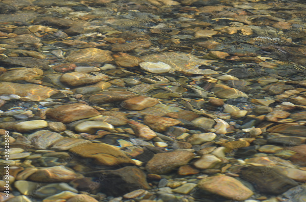 rock and stone in a stream