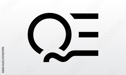 Initial letter QE logo design with modern business typography vector template. Creative isolated QE letter logo design