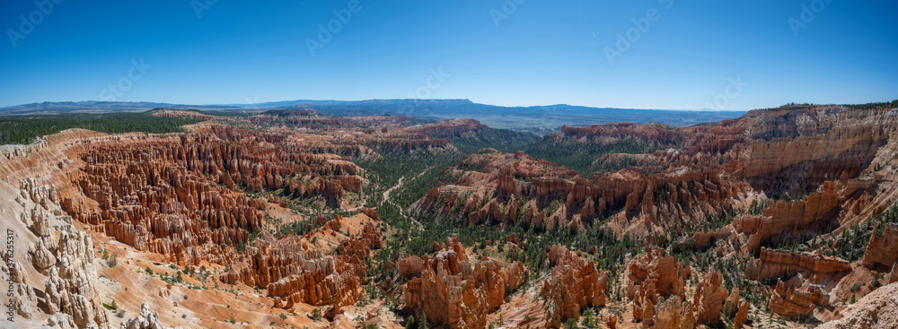 Panorama of Bryce Canyon Hoodoos in Utah