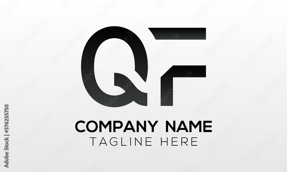 Initial letter QF logo design with modern business typography vector template. Creative isolated QF letter logo design
