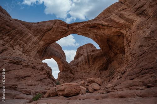 Double Arches during the day in Moab Utah