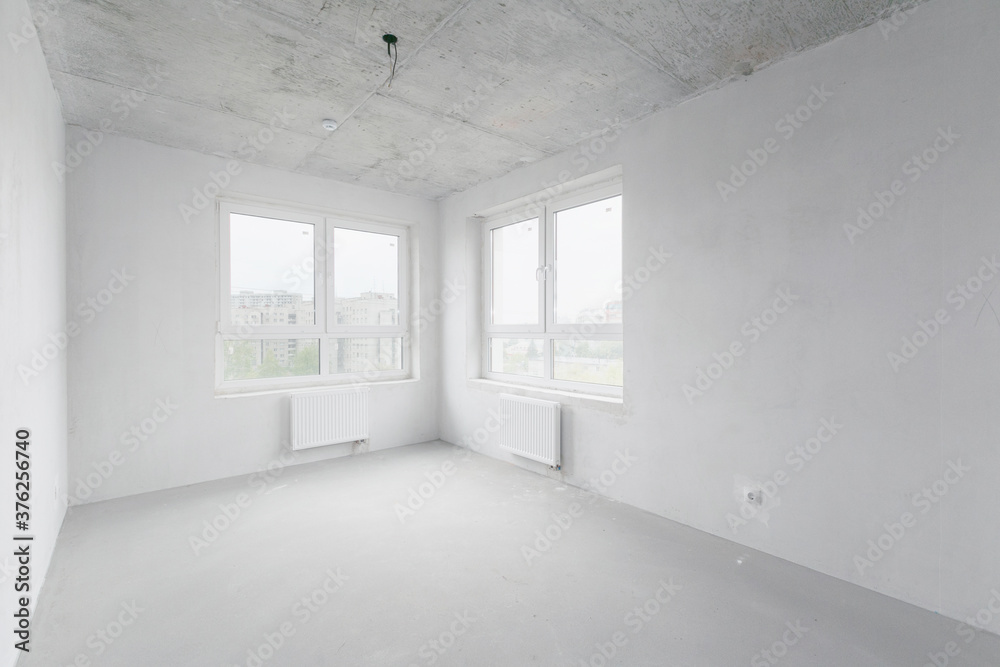 Obraz premium interior of the apartment without decoration in white colors
