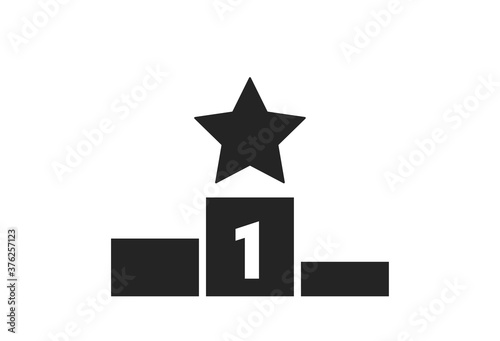 first place and win icon. symbol of victory, winner and success. web design sign