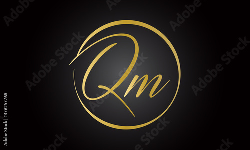 Initial letter QM logo design with modern business typography vector template. Creative isolated QM letter logo design