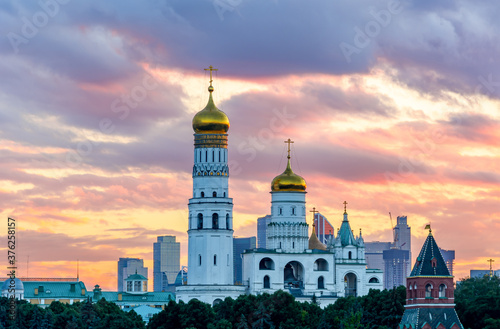 Ivan the Great Bell Tower at sunset, Moscow Kremlin, Russia