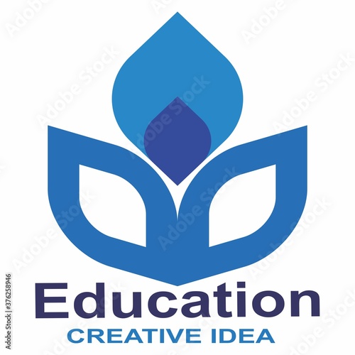 Education logo designs concept vector, Loop and Book Education logo designs symbol