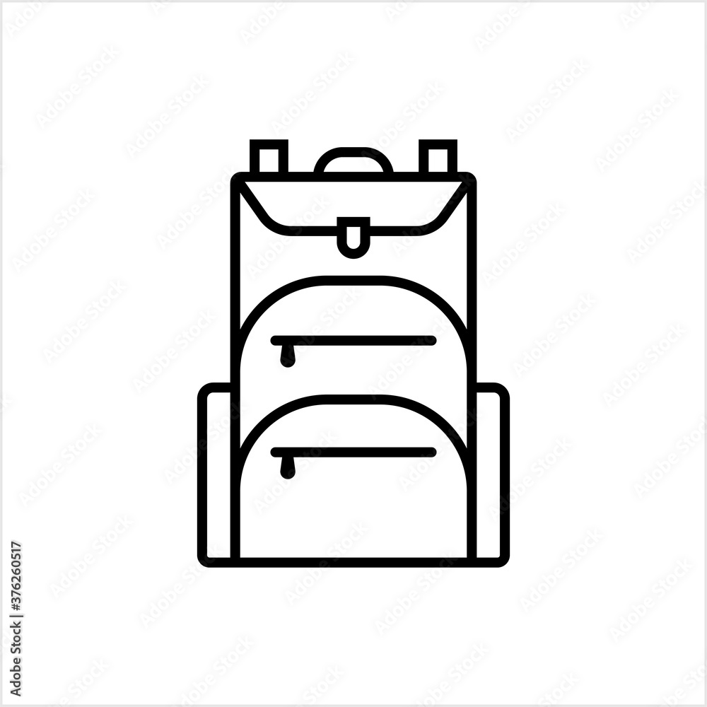 Backpack Icon, Rucksack Icon, Hiker Student Cloth Bag Backpack Icon, Rucksack Icon, Hiker Student Cloth Bag