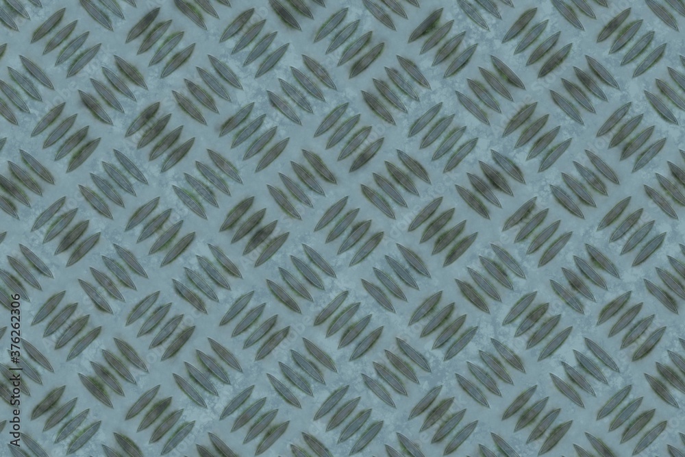 Fototapeta premium artistic shadowy polished metal industrial table computer graphic texture or background illustration