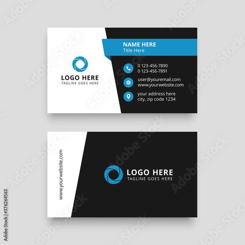 creative blue business card template