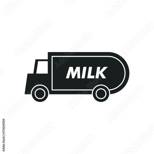 Milk truck icon. Delivery symbol modern, simple, vector, icon for website design, mobile app, ui. Vector Illustration