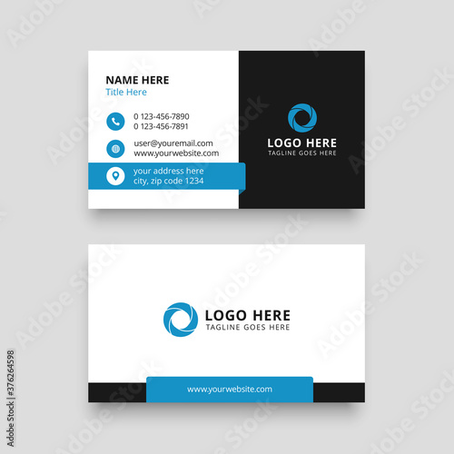 creative modern blue  business card template