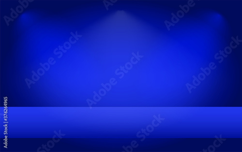 Empty vector abstract mock up 3D stage studio background for product display. Showroom shoot render.