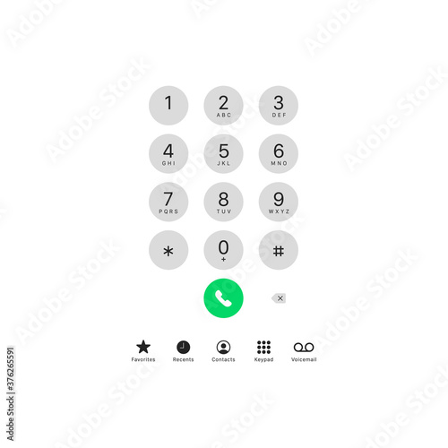 Keypad template. Phone keyboard symbol modern, simple, vector, icon for website design, mobile app, ui. Vector Illustration