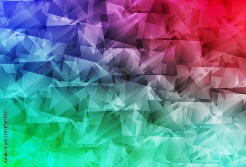 Light Green, Red vector polygon abstract backdrop.
