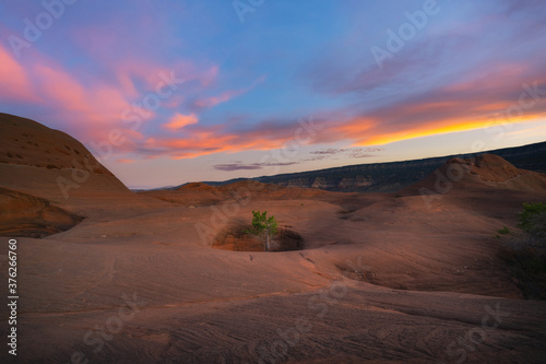 Sunset at Dance Hall Rock in Escalante Utah