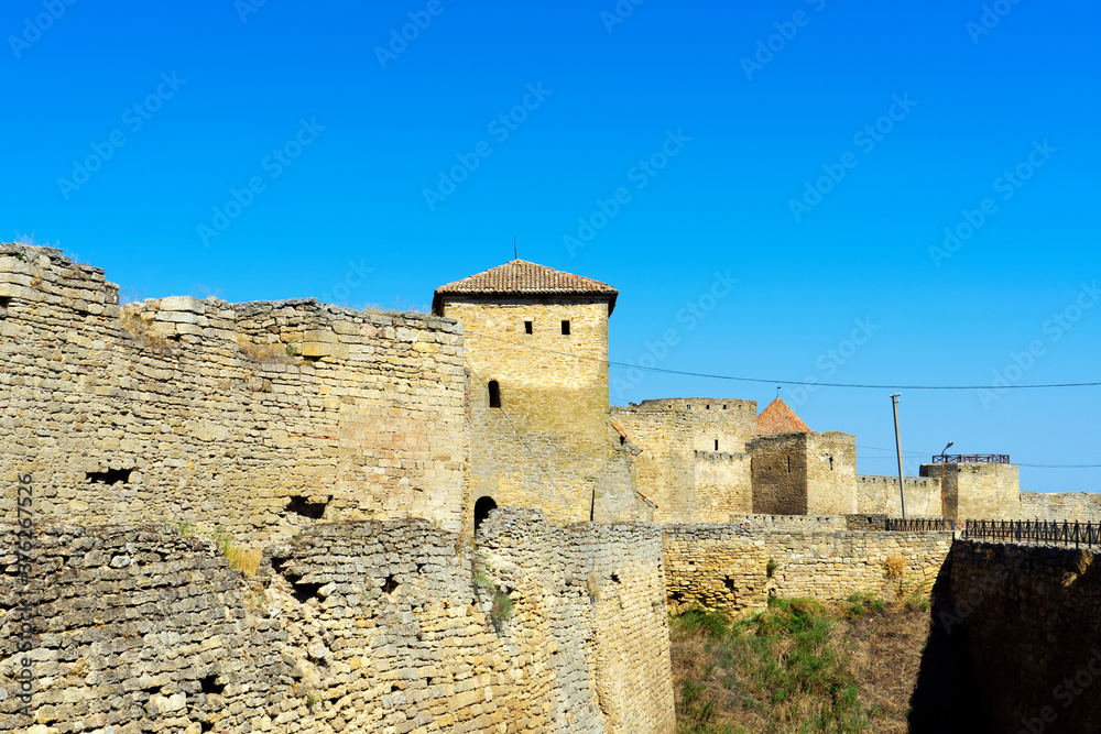 Akkerman fortress walls in Bilhorod-Dnistrovskyi, Ukraine on August 19, 2020.