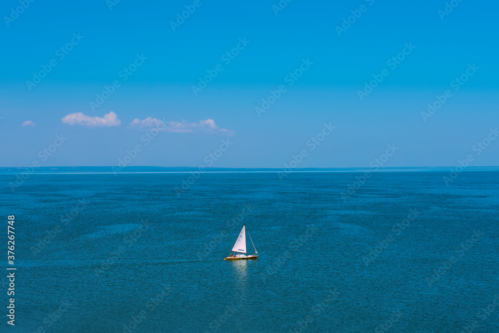 Obraz premium Zatoka bay view from Akkerman fortress walls in Bilhorod-Dnistrovskyi, Ukraine