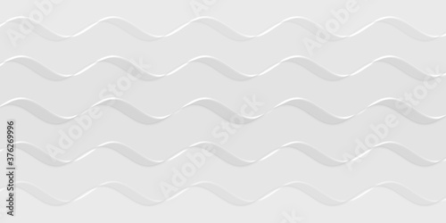 Abstract white gray color wave line pattern texture background with space for concept modern design Technology business.