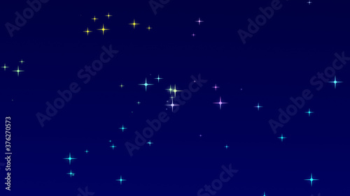 Christmas colorful starry on blue gradient background...