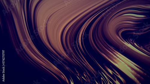 Abstract brown background with waves luxury. 3d illustration, 3d rendering.