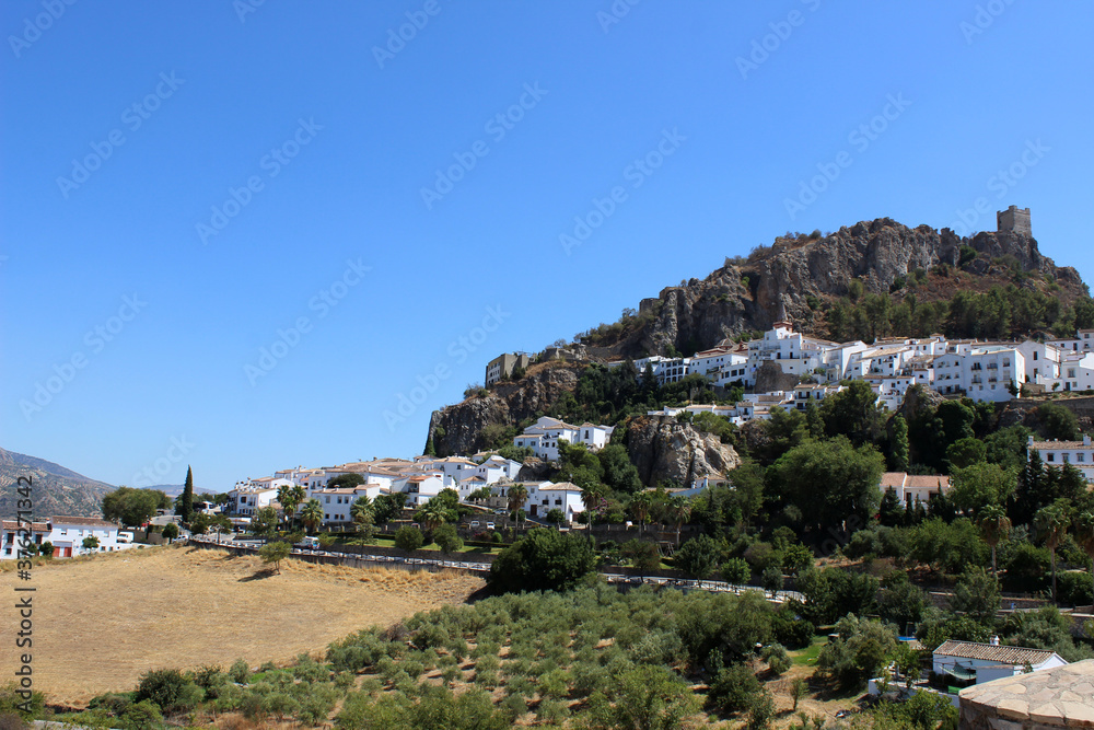 Landscape of Zahara de la Sierra, town of Cádiz (Andalusia, Spain)	
