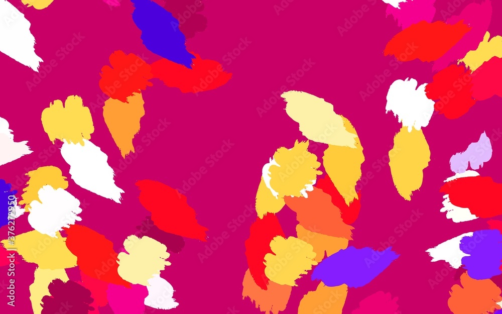 Light Red, Yellow vector background with abstract shapes.
