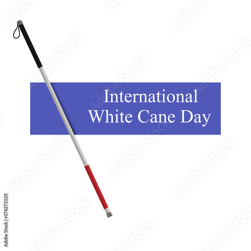 White Cane Safety Day vector ill