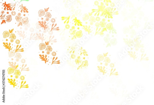 Light Pink  Green vector texture with abstract forms.