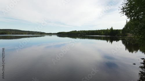 Early morning over a beautiful lake in Sweden
