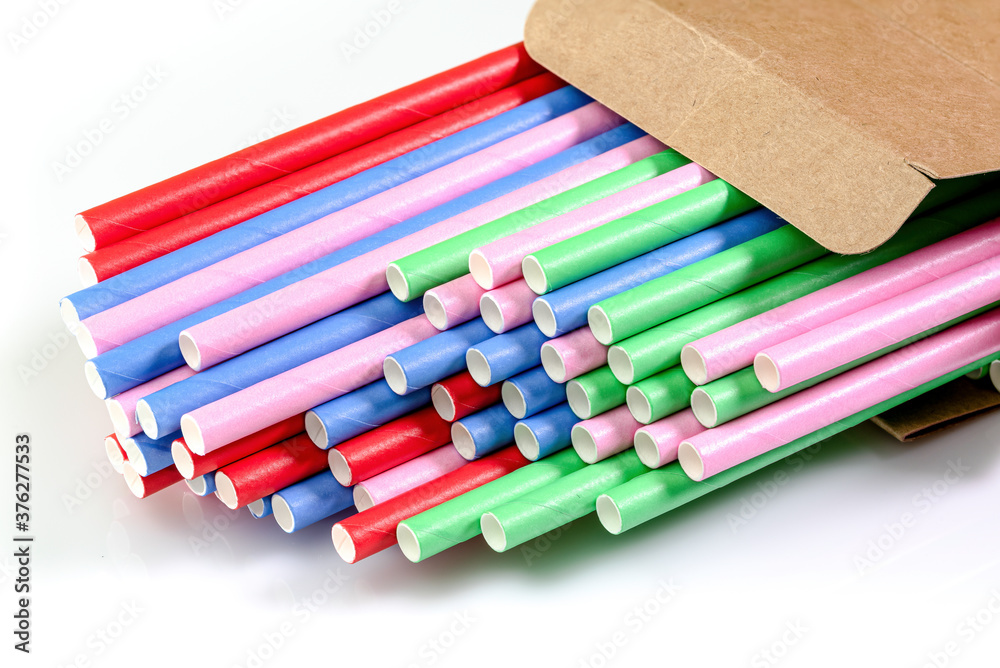 Obraz premium Paper drinking straws