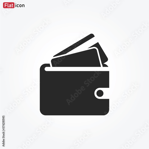 Wallet icon vector . Wallet sign