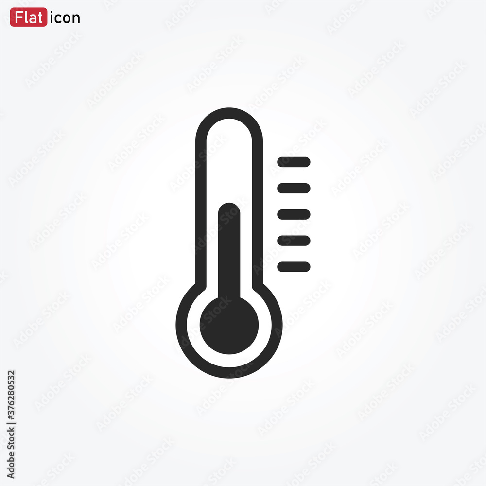 Thermometer icon vector . Temperature sign Thermometer icon vector . Temperature sign