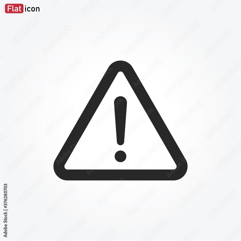 Warning icon vector . Attention sign Warning icon vector . Attention sign