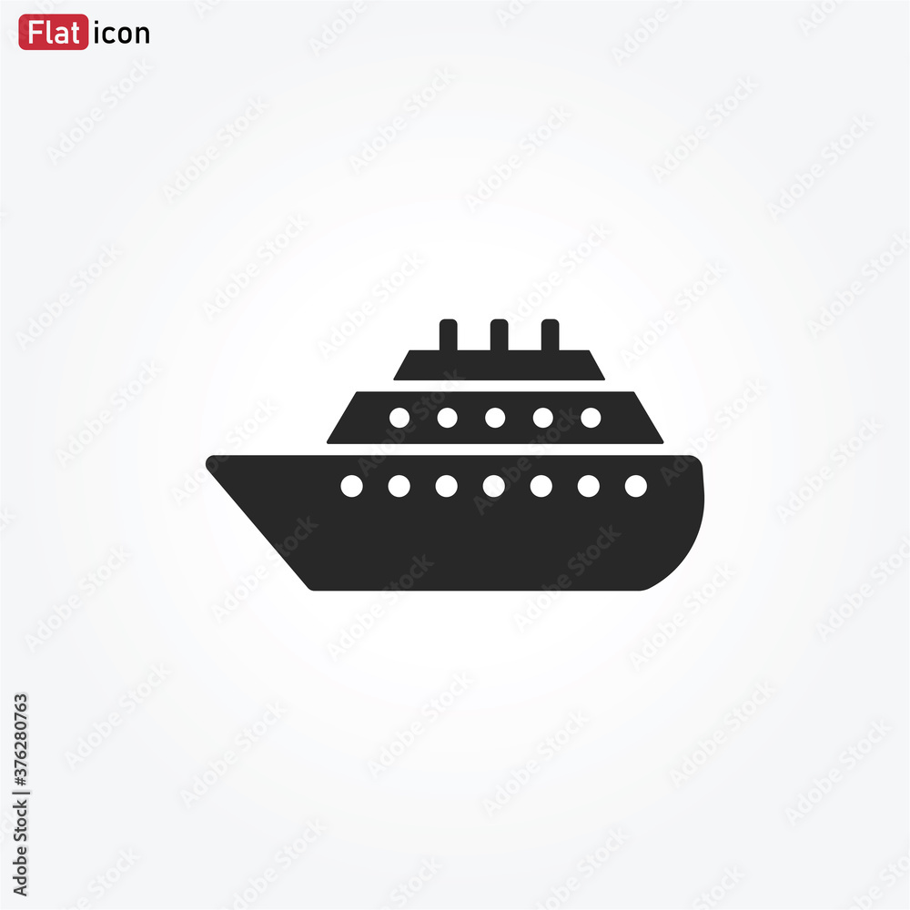 Ship icon vector . Shipping sign
