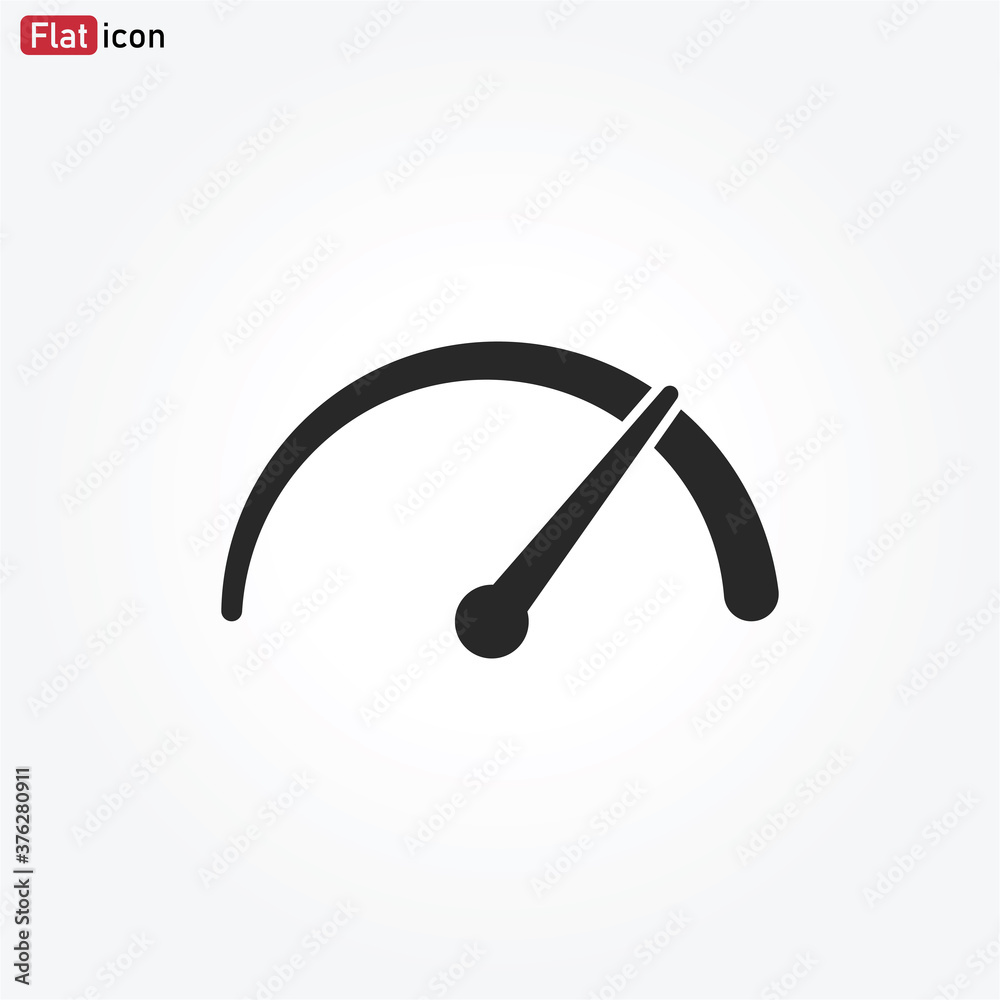 Speedometer icon vector . Speed sign Speedometer icon vector . Speed sign