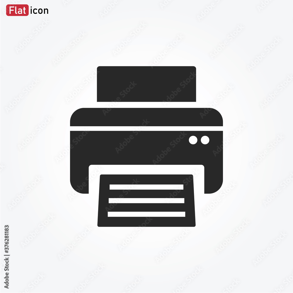 Fax icon vector . Printer sign