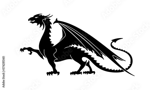 Dragon Silhouette Vector Illustration