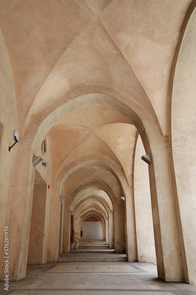 arches of a cathedral in tel aviv