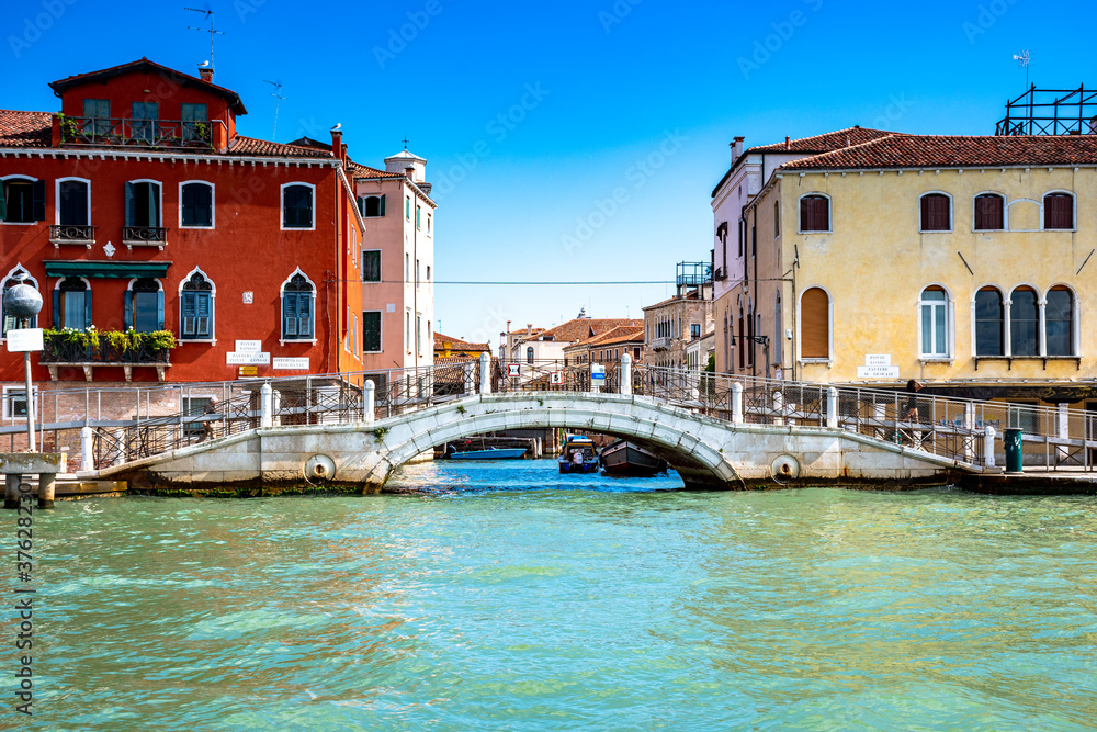 Ponte Longo Bridge in Venice, Italy