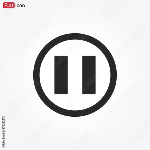 Pause icon vector , Pause button