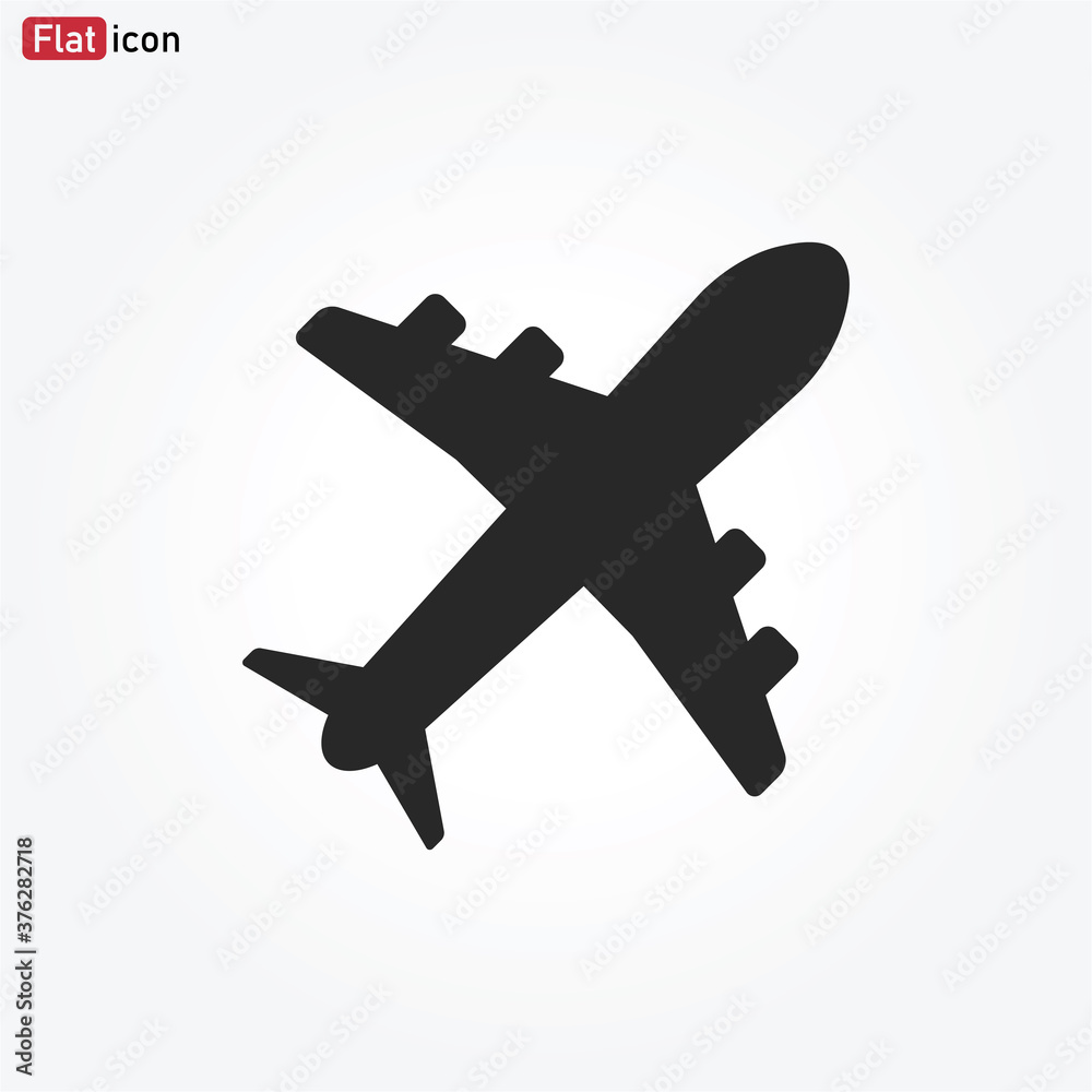 Obraz premium Airplane icon vector . Travel sign