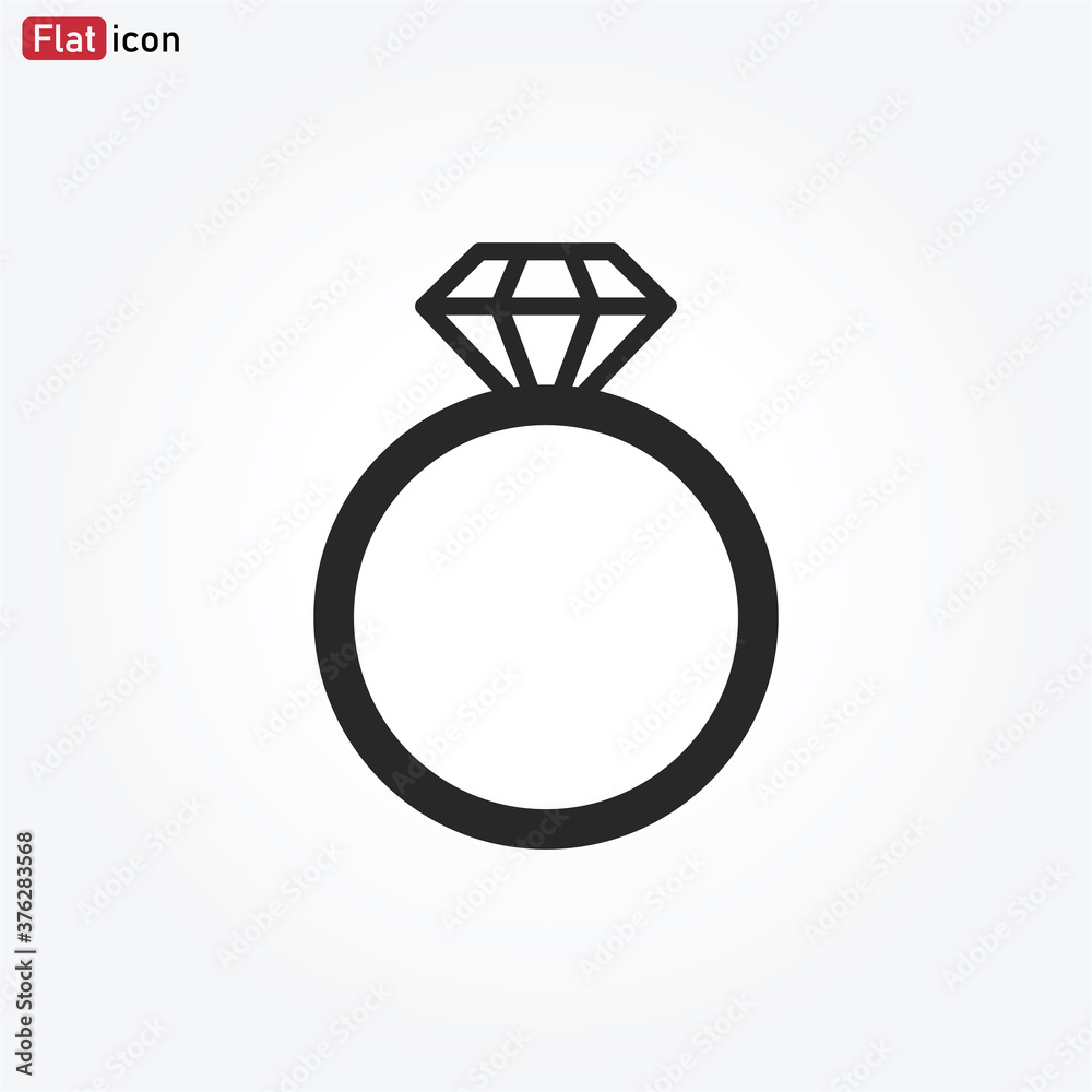 Ring icon vector . Diamond ring sign Ring icon vector . Diamond ring sign