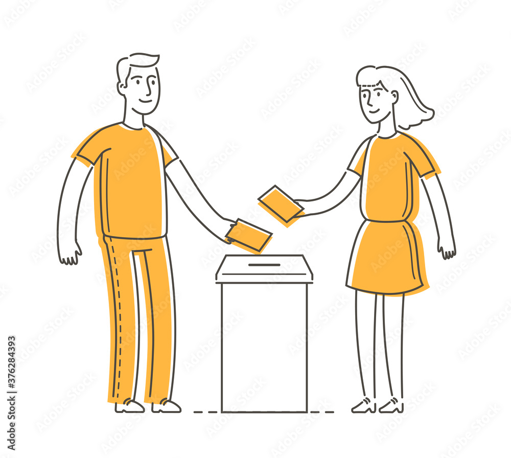 People vote. Elections, voting symbol vector illustration