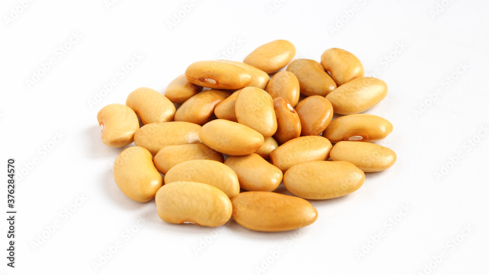 Pile of brown kidney beans isolated on white background. Raw seeds Pile of brown kidney beans isolated on white background. Raw seeds