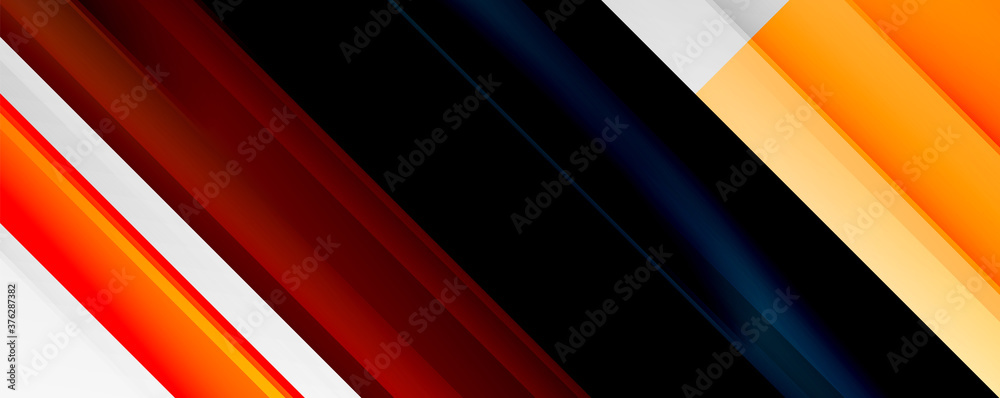 Fototapeta premium Geometric abstract backgrounds with shadow lines, modern forms, rectangles, squares and fluid gradients. Bright colorful stripes cool backdrops