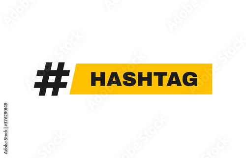 Hashtag label. Message bubbles with place for your text. Social media design concept. Vector illustration