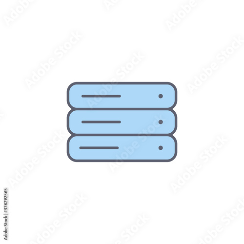 Simple server icon, data st...